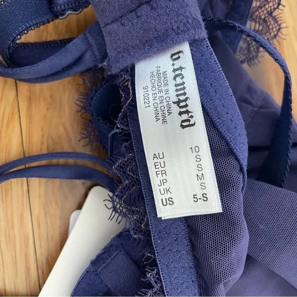 NWT B. Tempt’d by Wacoal Purple Blue Lace Underwire Bra Bralette Size S - Picture 4 of 4